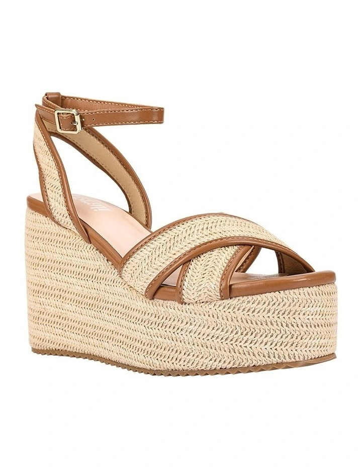 Callipo Raffia Wedges in Tan/Raffia image 3