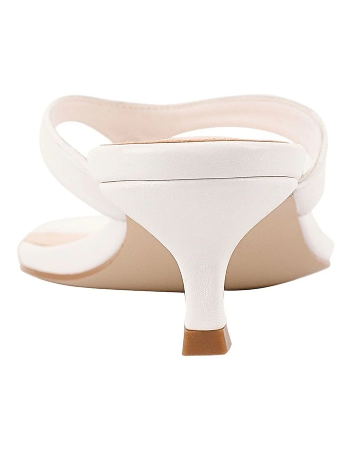 Martha Kitten Heel Thongs in Chalk White image 3