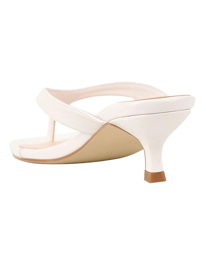 Martha Kitten Heel Thongs in Chalk White image 4