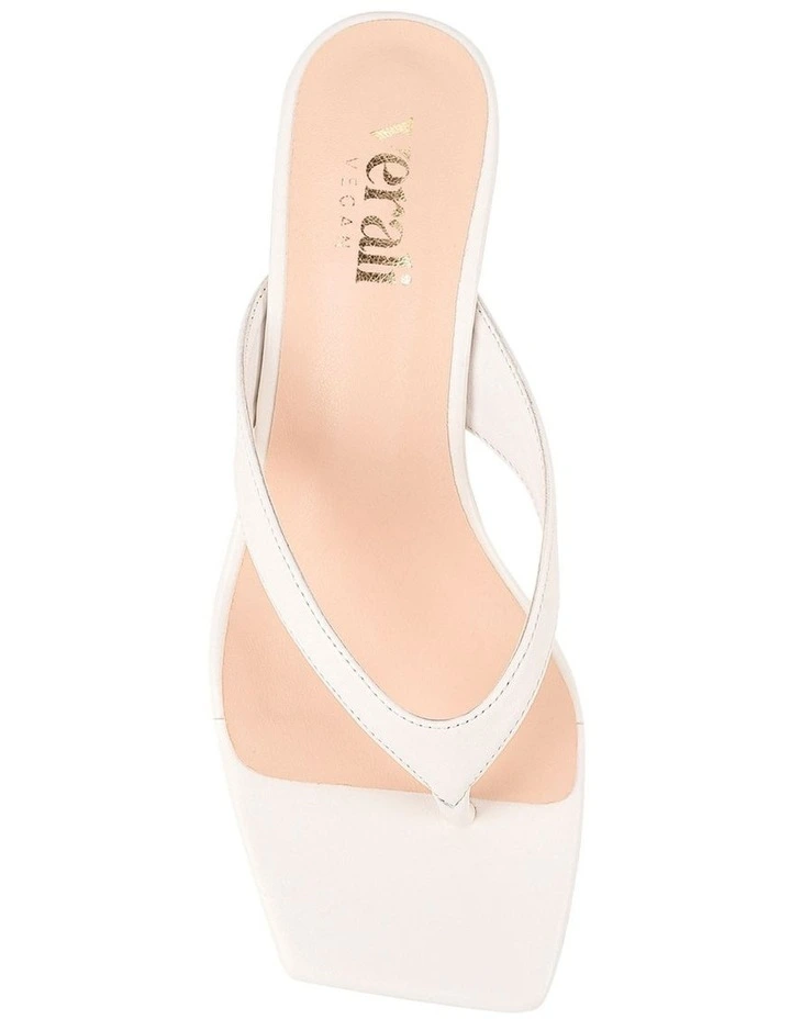 Martha Kitten Heel Thongs in Chalk White image 5