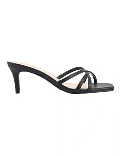Tarzan Heeled Mules in Black