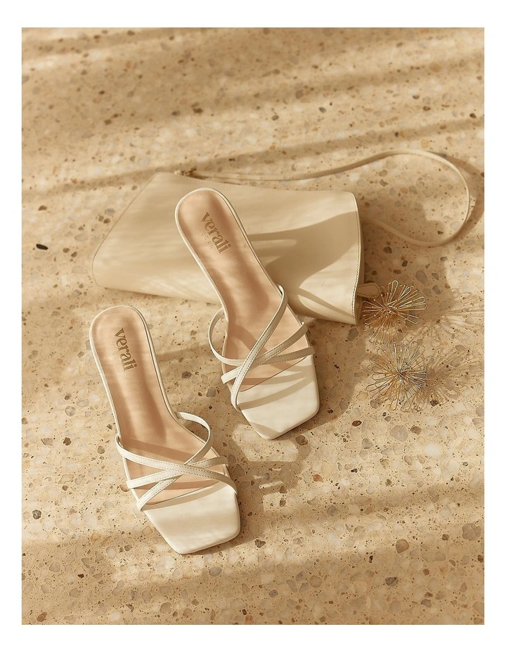 Tarzan Heeled Mules in Chalk White image 2