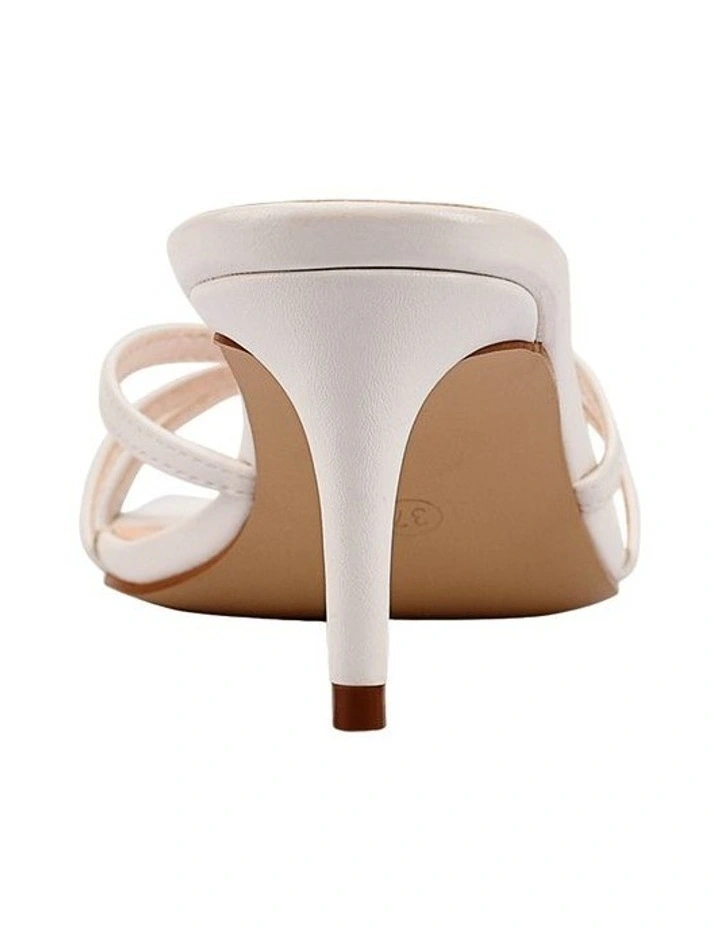 Tarzan Heeled Mules in Chalk White image 4