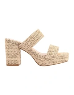 Herbet Platform Heels in Raffia