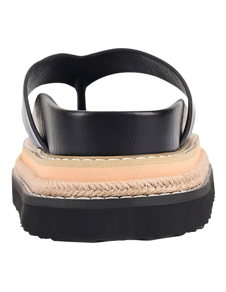 Theo Platform Thongs in Black image 4