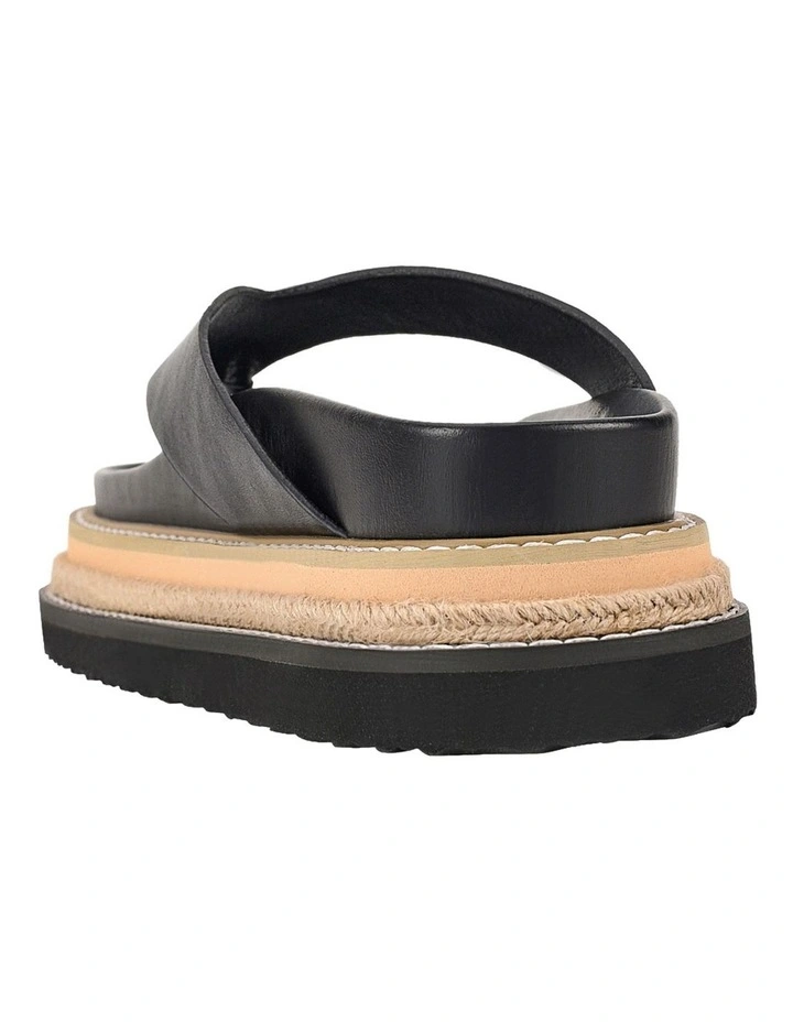 Theo Platform Thongs in Black image 5