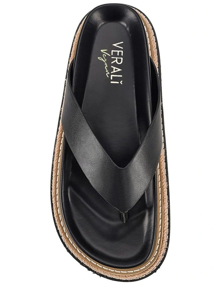 Theo Platform Thongs in Black image 6