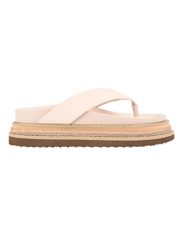 Theo Platform Thongs in Bone White image 1