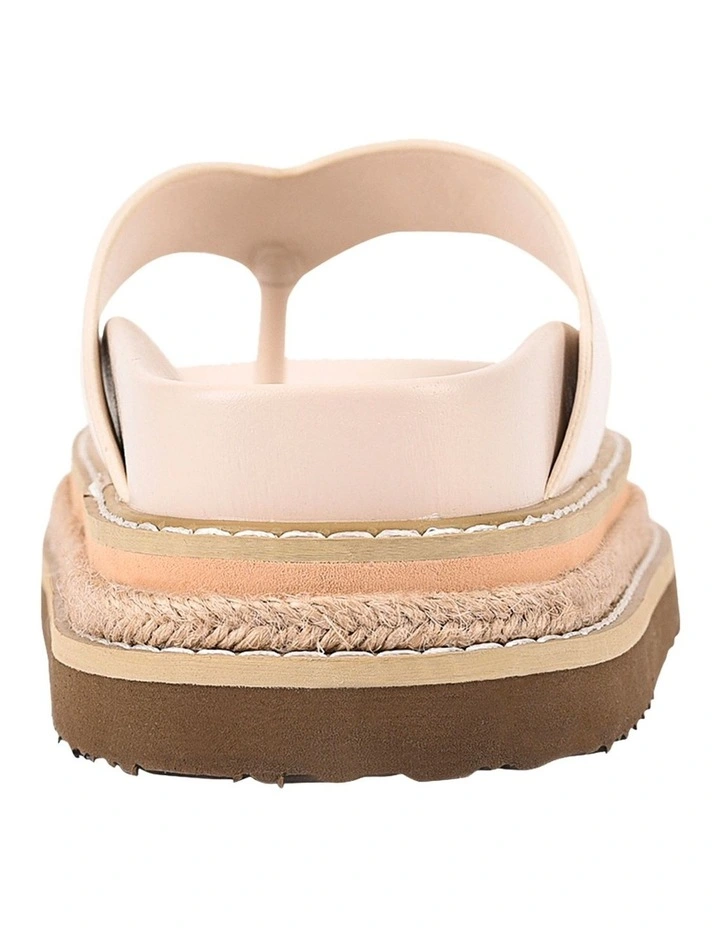 Theo Platform Thongs in Bone White image 4