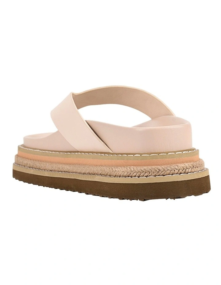 Theo Platform Thongs in Bone White image 5
