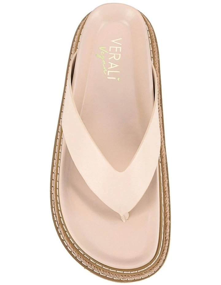 Theo Platform Thongs in Bone White image 6