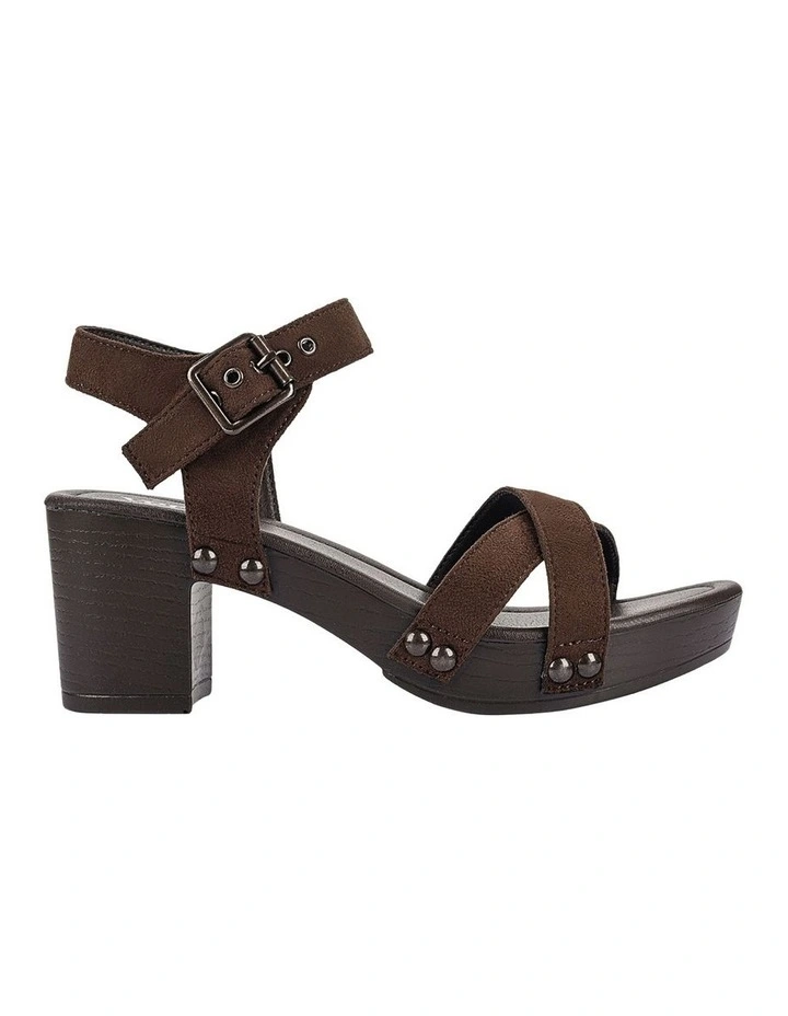 Lulu Clogs in Chocolate Brown Micro image 1