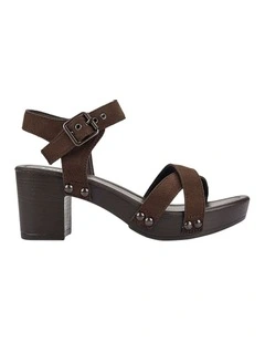 Lulu Clogs in Chocolate Brown Micro