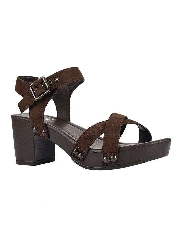 Lulu Clogs in Chocolate Brown Micro image 3