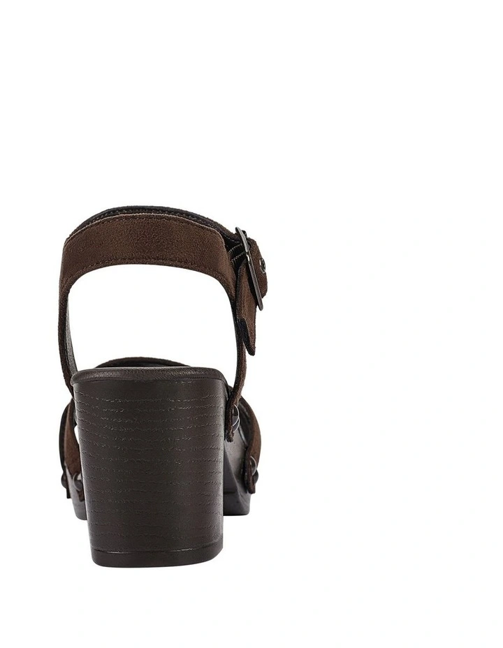 Lulu Clogs in Chocolate Brown Micro image 4