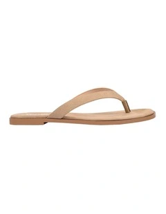 Sascha Casual Thongs in Taupe Micro