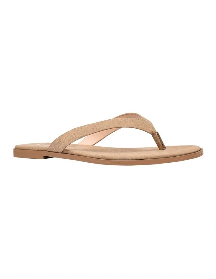 Sascha Casual Thongs in Taupe Micro image 3