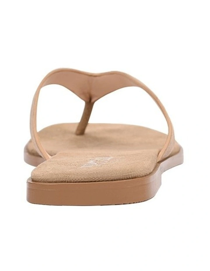 Sascha Casual Thongs in Taupe Micro image 4