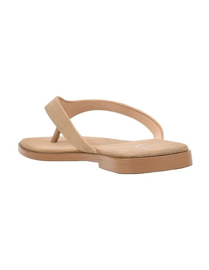 Sascha Casual Thongs in Taupe Micro image 5