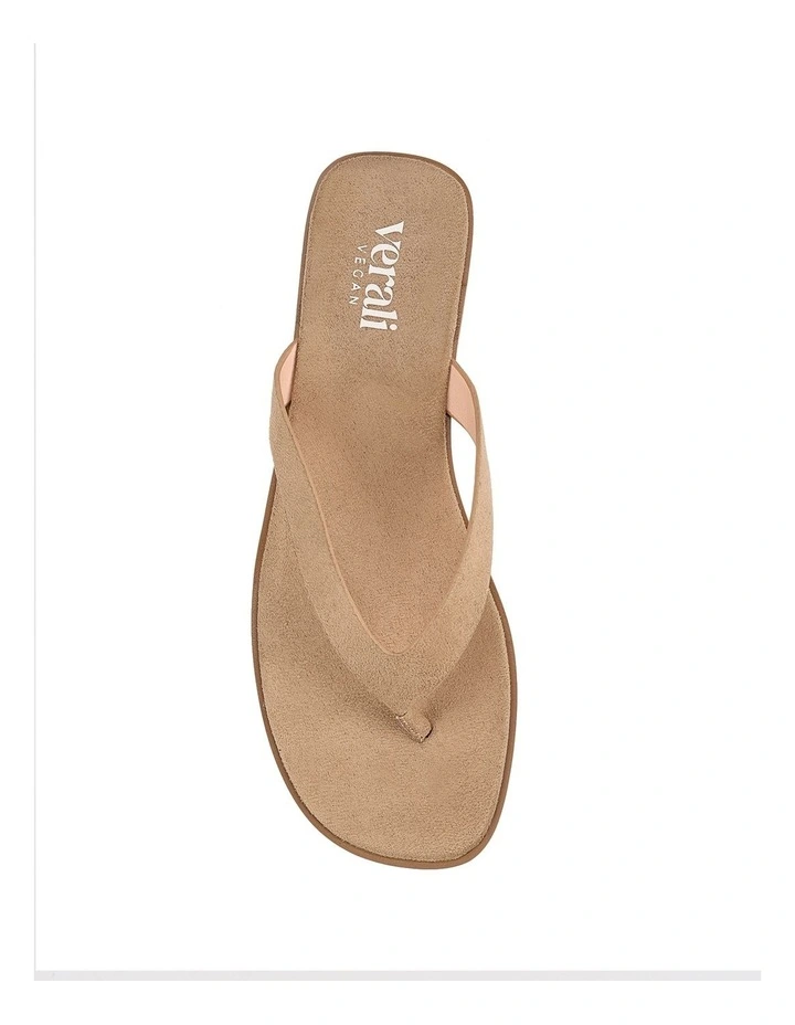 Sascha Casual Thongs in Taupe Micro image 6