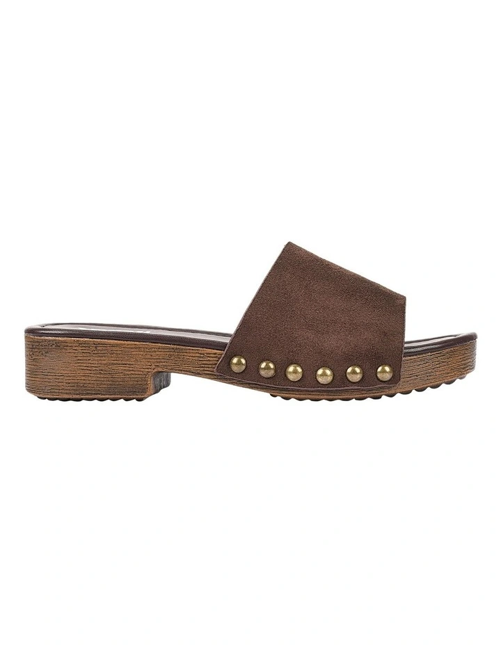 Chester Clogs in Chocolate Brown Micro image 1