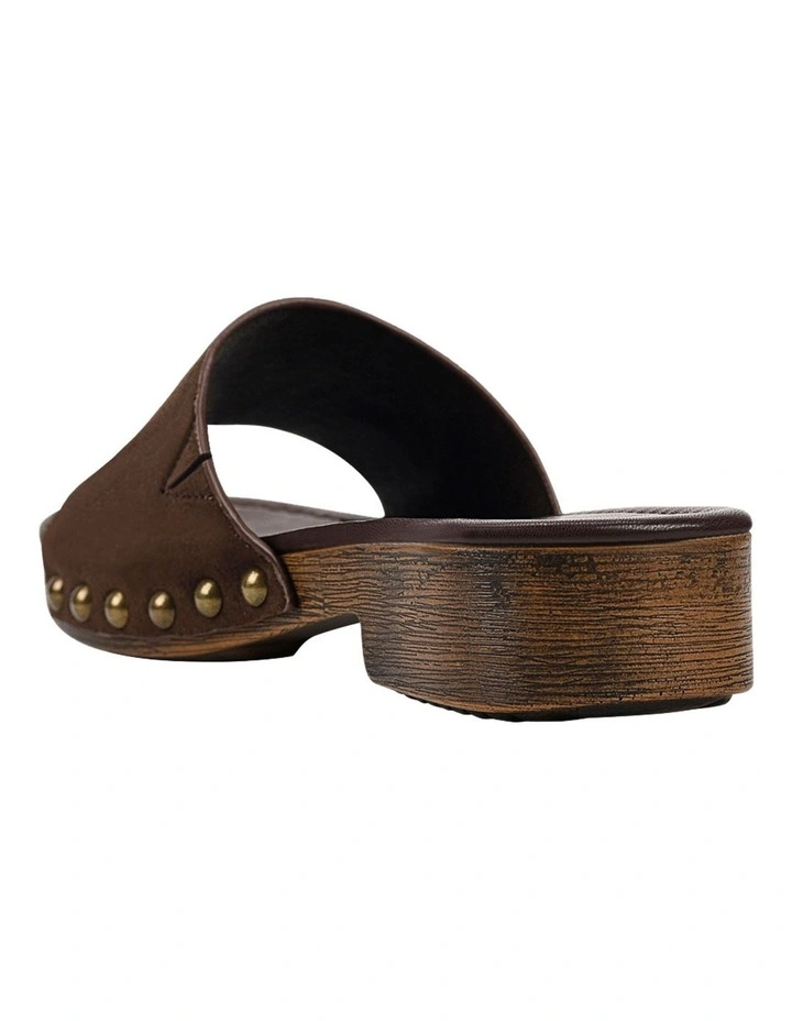 Chester Clogs in Chocolate Brown Micro image 4