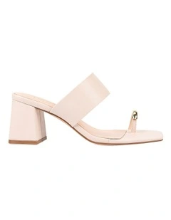 Stassie Block Heel Mules in Bone White