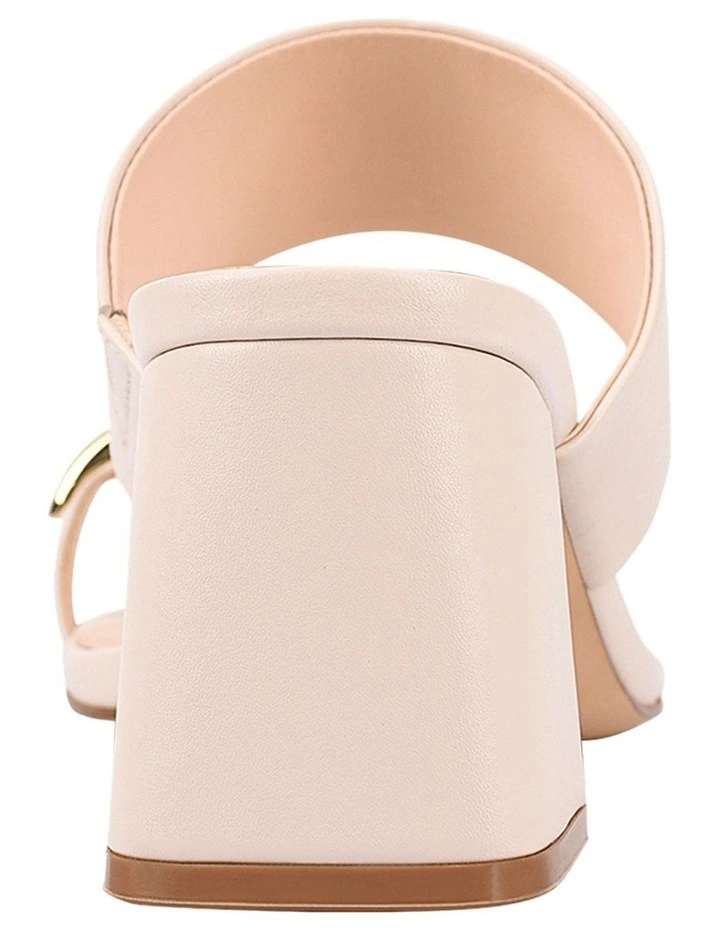 Stassie Block Heel Mules in Bone White image 4