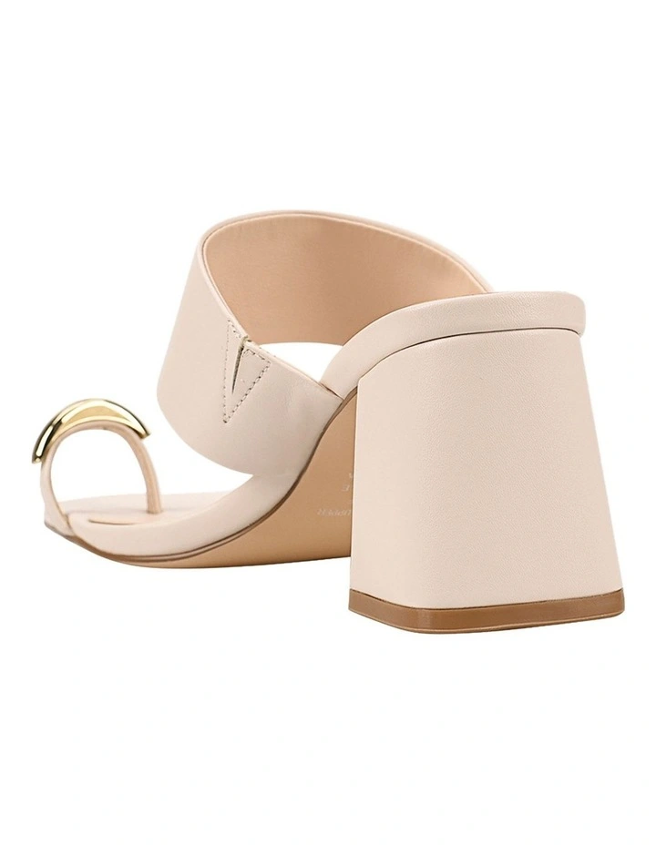 Stassie Block Heel Mules in Bone White image 5