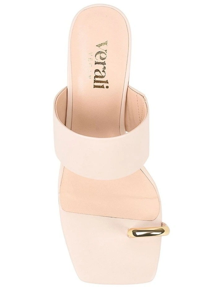 Stassie Block Heel Mules in Bone White image 6