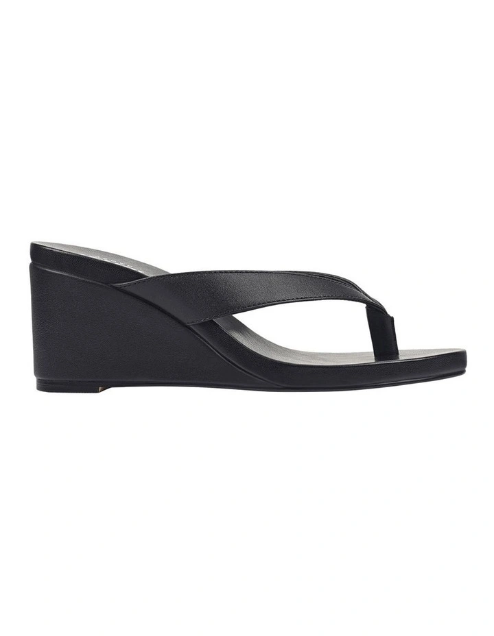 Polly Thong Wedges in Black image 1
