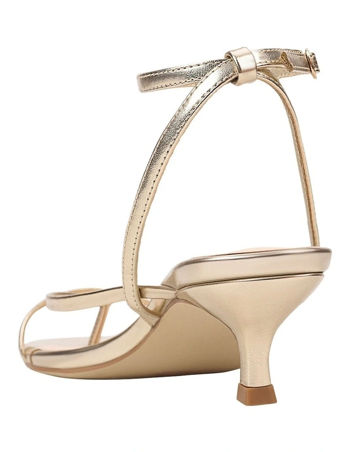 Maeve Kitten Heel Sandals in Champagne Gold image 5