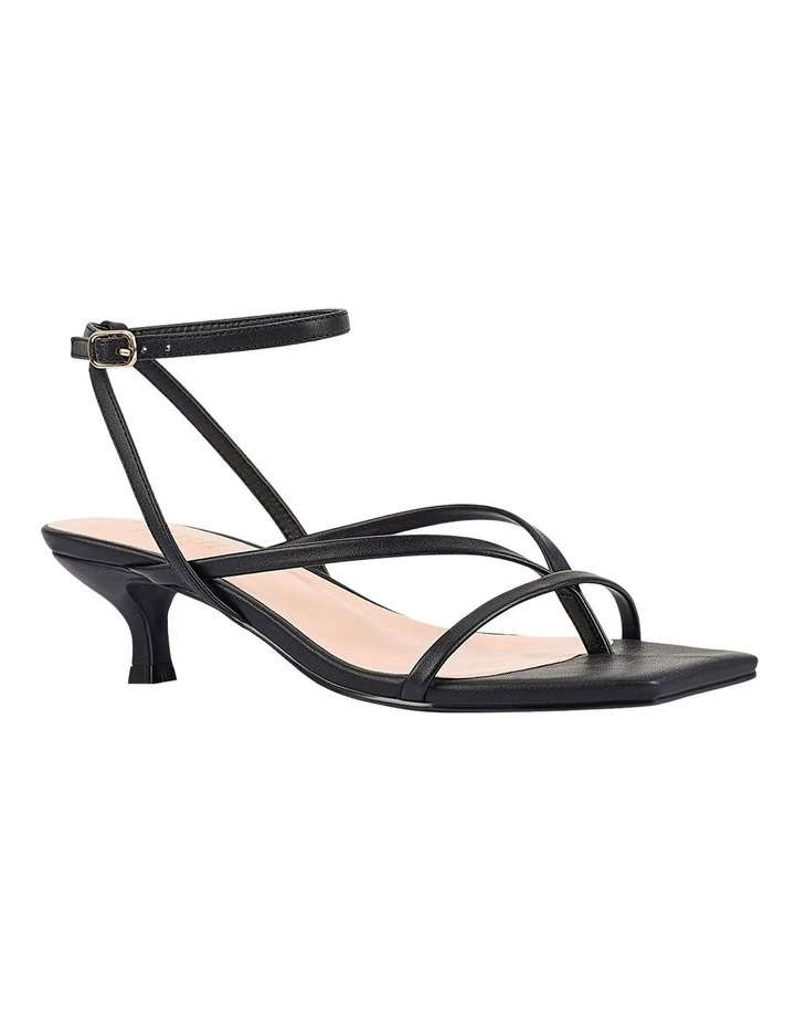 Maeve Kitten Heel Sandals in Black image 2
