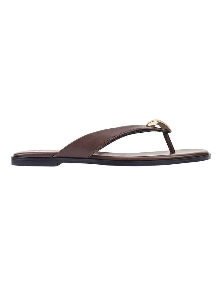 Sara Casual Thongs in Chocolate Brown