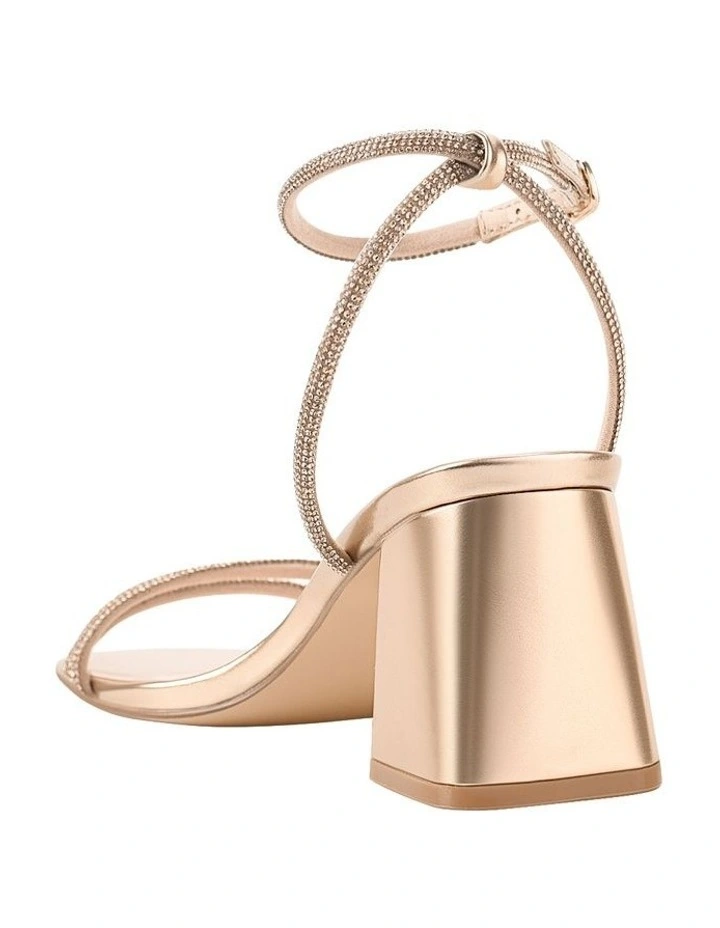 Strawberry Block Heel Sandals in Rose Gold image 4