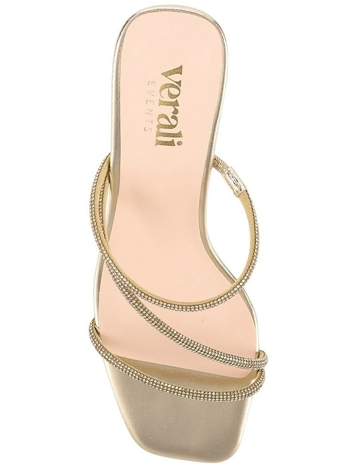 Ginger Block Heel Mules in Champagne Gold image 5