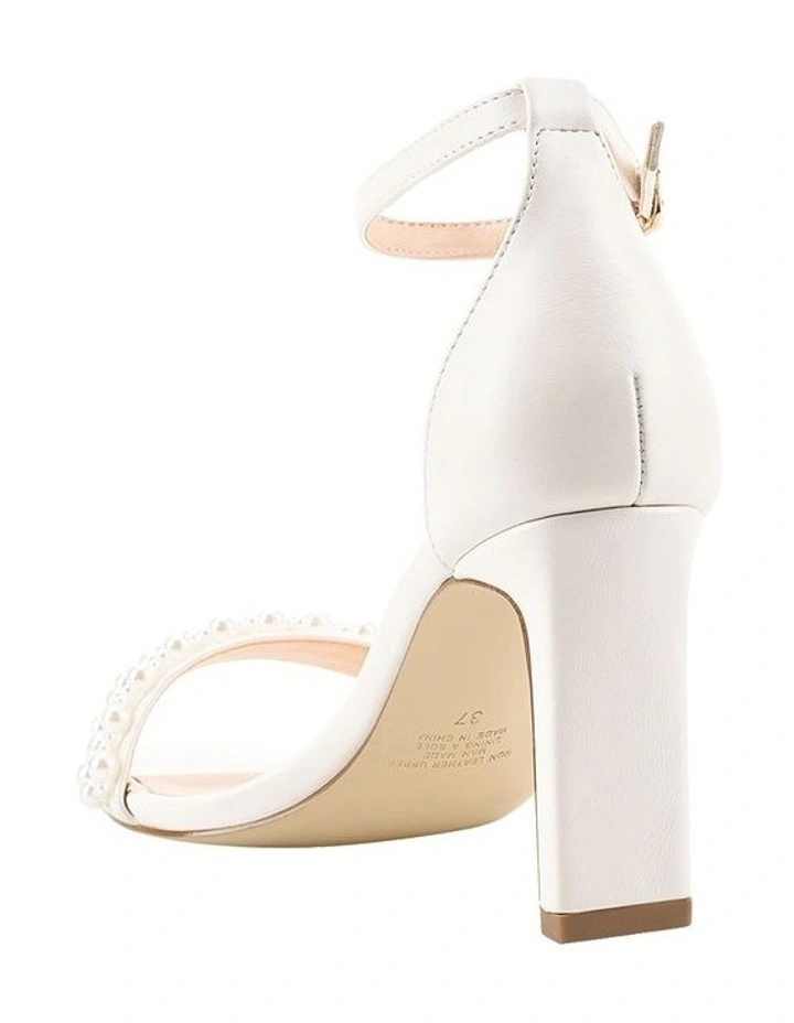 Kaitlyn Block Heel Sandals in Chalk Pearl image 5