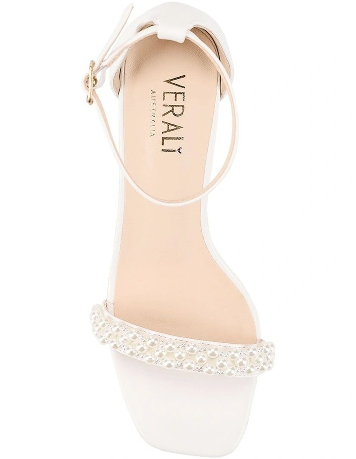 Kaitlyn Block Heel Sandals in Chalk Pearl image 6