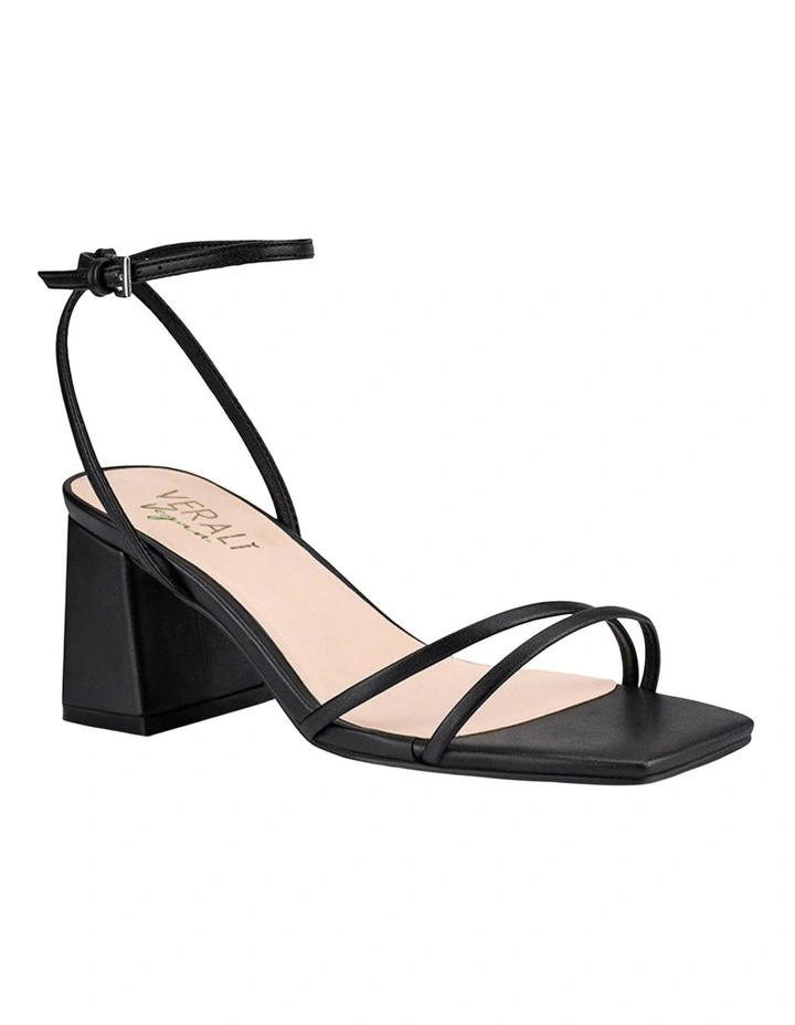 Stevie Block Heel Sandals in Black image 2