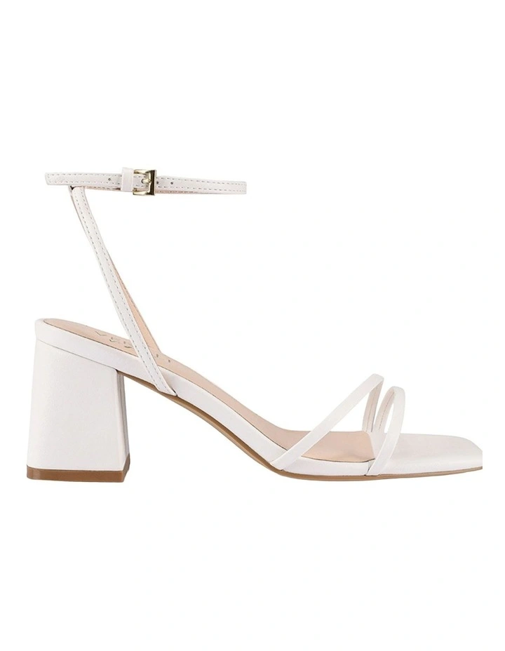 Stevie Block Heel Sandals in Chalk White image 1