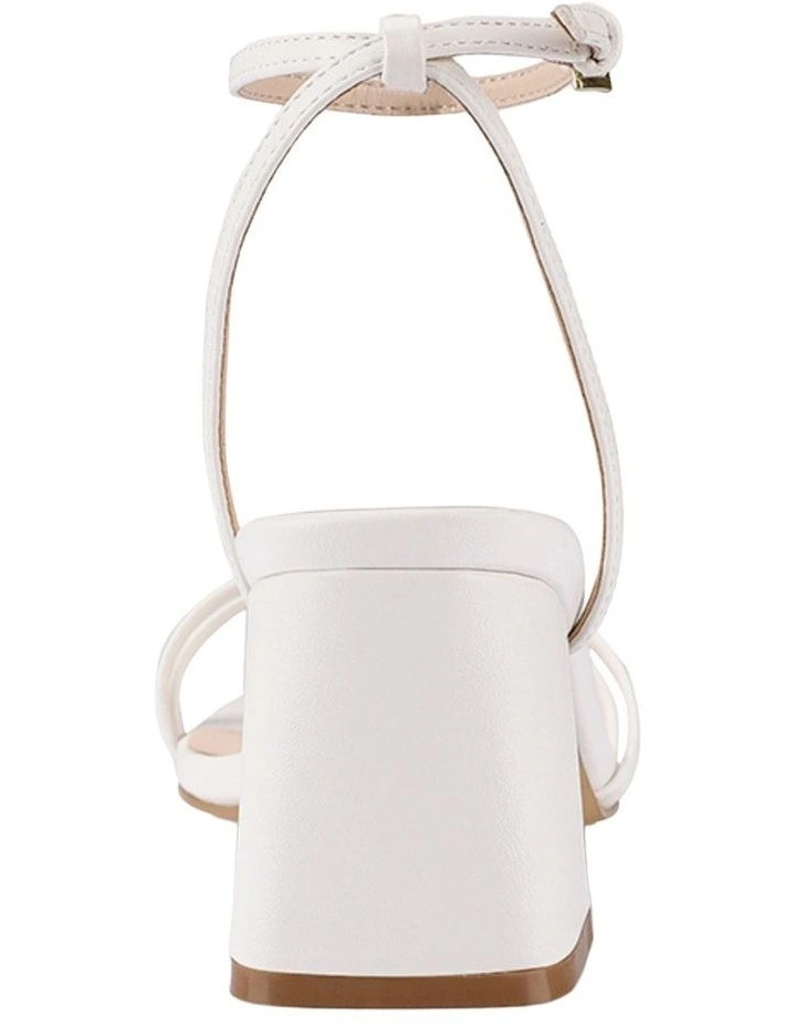 Stevie Block Heel Sandals in Chalk White image 4