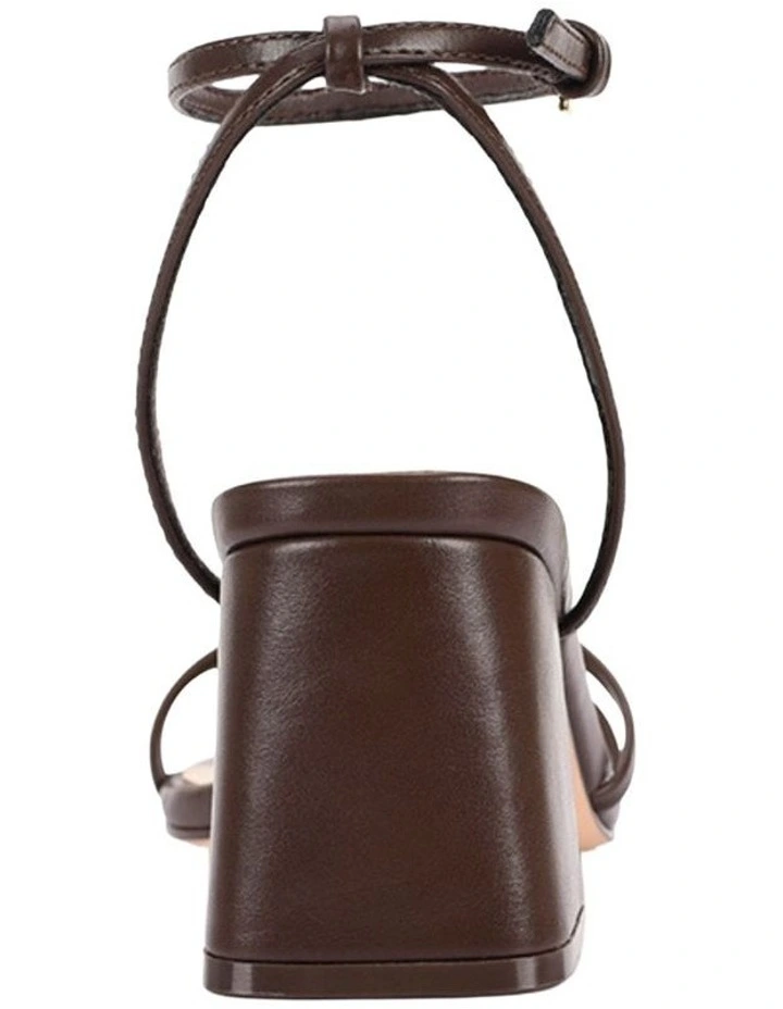 Stevie Block Heel Sandals in Chocolate Brown image 4