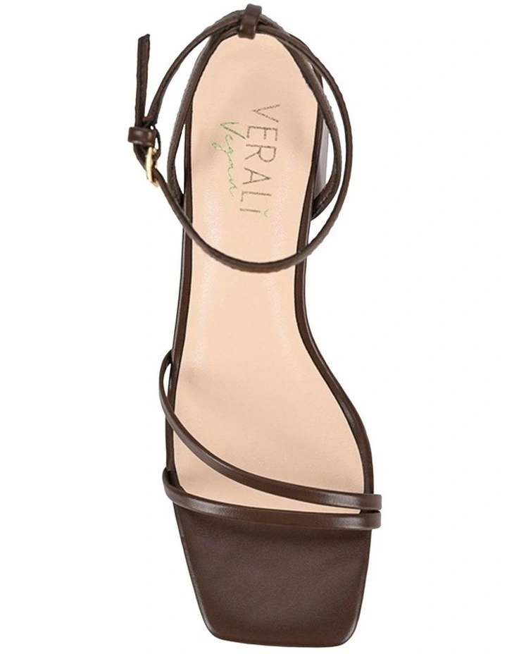 Stevie Block Heel Sandals in Chocolate Brown image 5