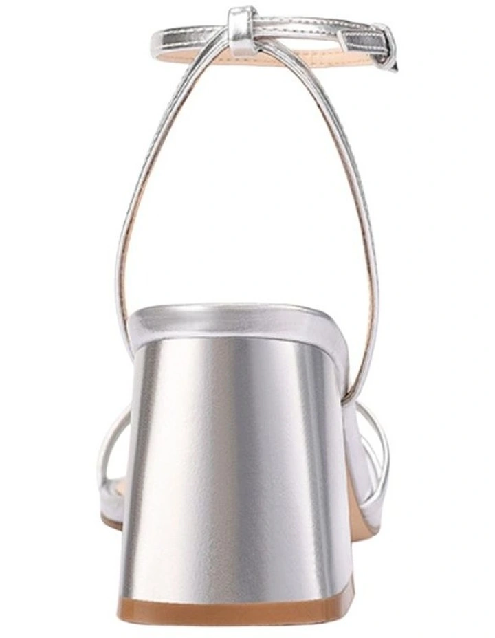 Stevie Block Heels in Silver Metallic image 4