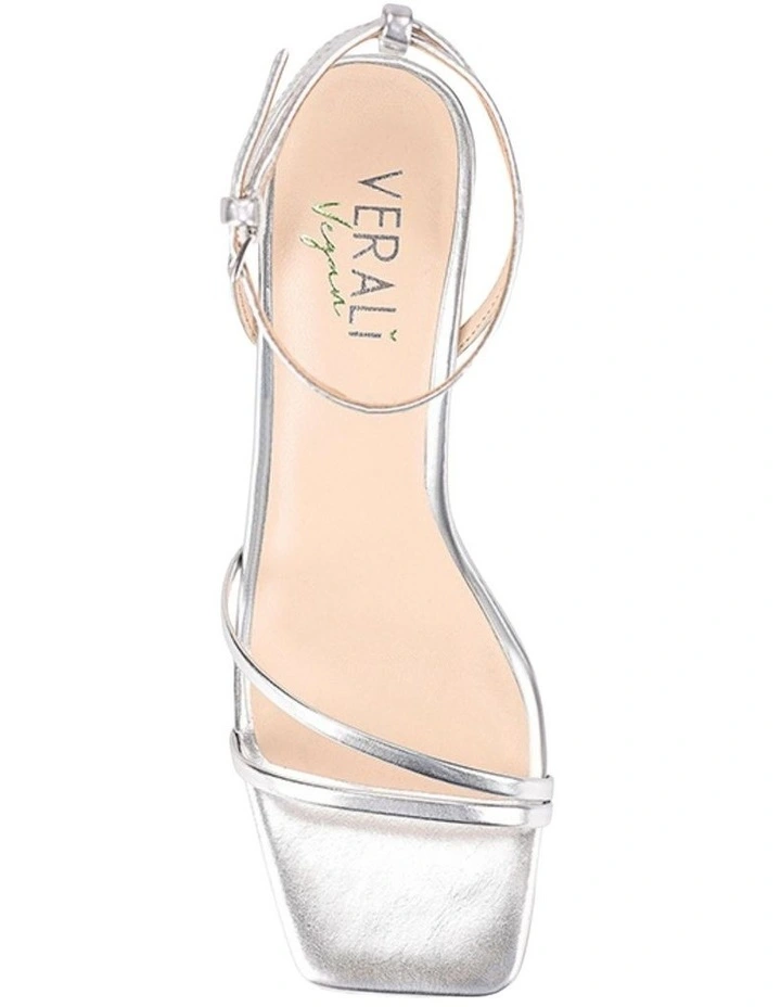 Stevie Block Heels in Silver Metallic image 5