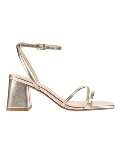 Stevie Block Heel Sandals in Champagne Gold