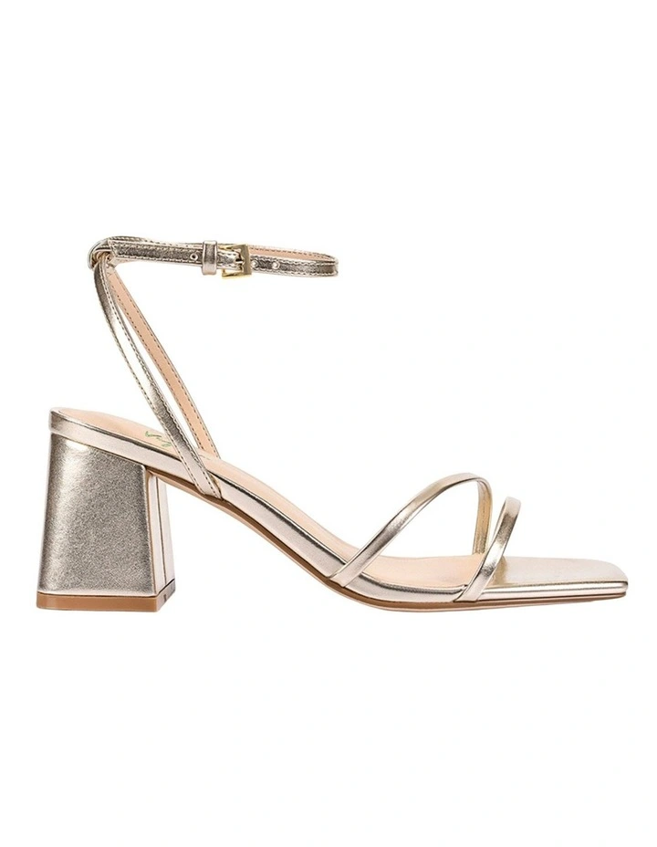 Stevie Block Heel Sandals in Champagne Gold image 1