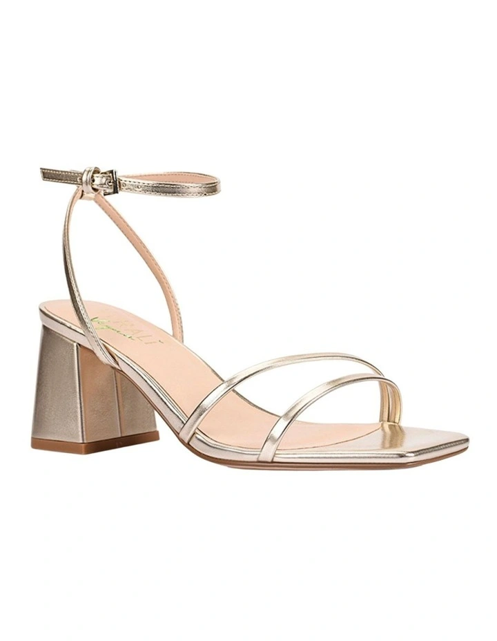 Stevie Block Heel Sandals in Champagne Gold image 3