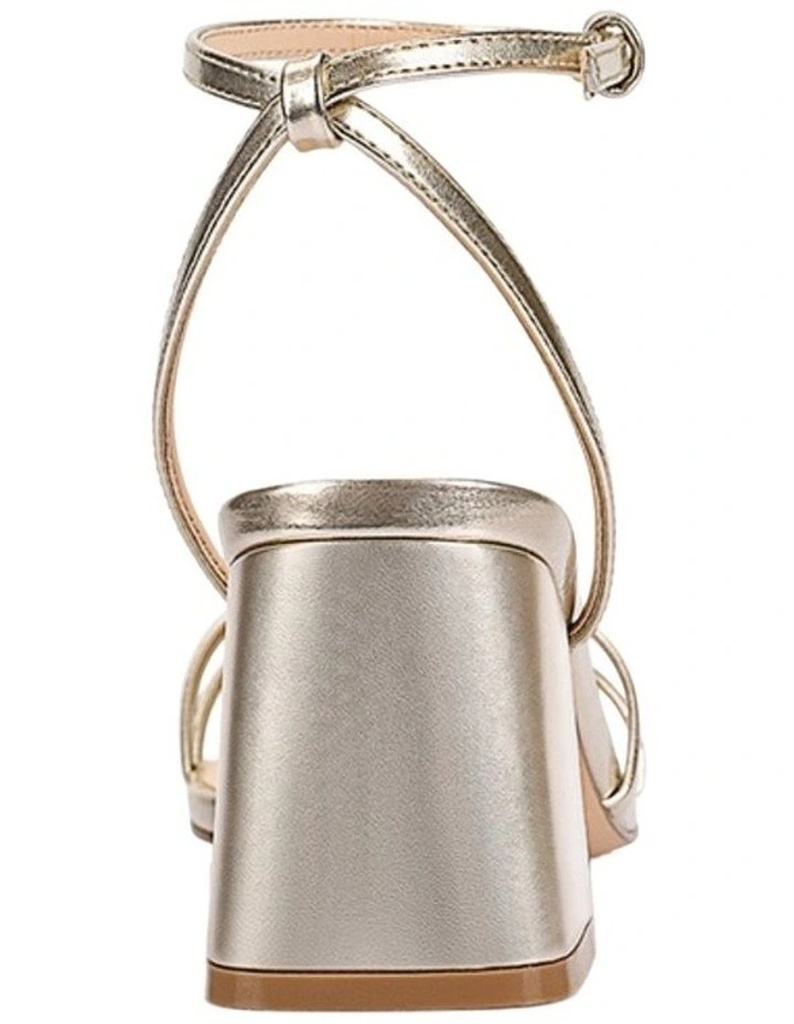 Stevie Block Heel Sandals in Champagne Gold image 4