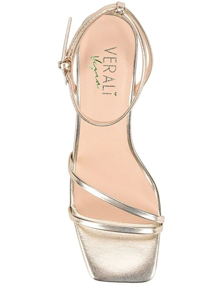 Stevie Block Heel Sandals in Champagne Gold image 5